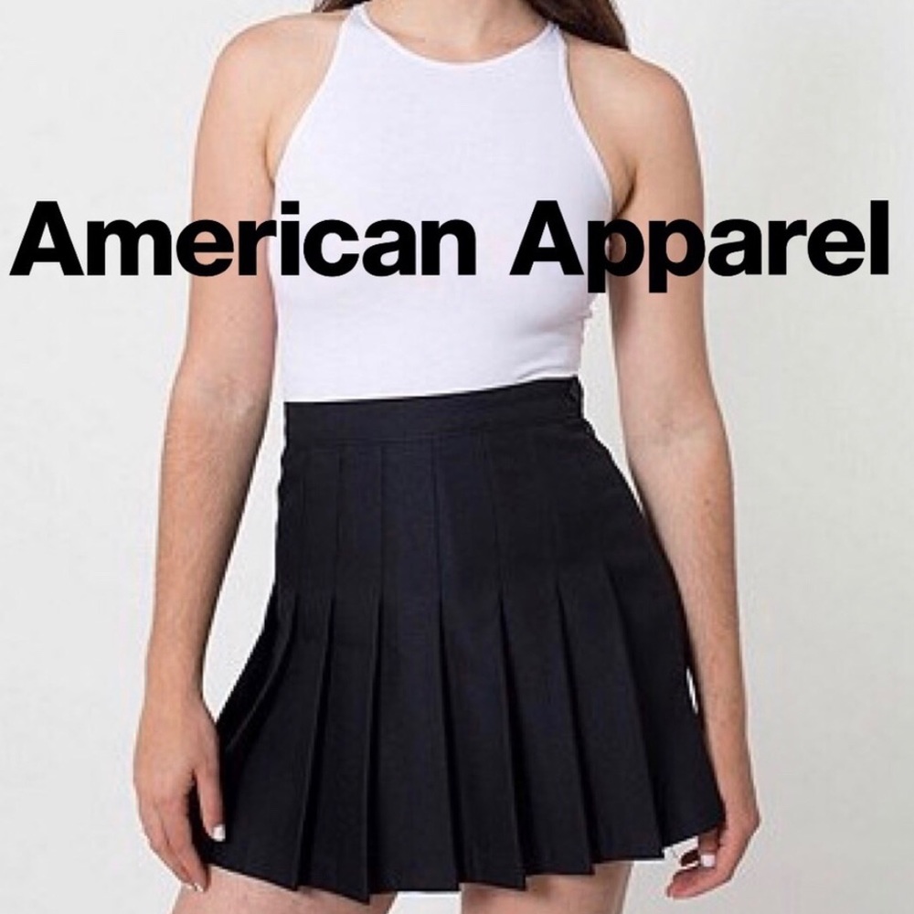 American Apparel Black Tennis Skirt